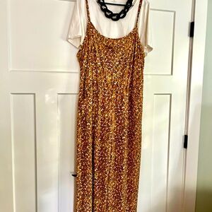 LuLaRoe Leola adjustable cami jumpsuit with pockets size 2X
